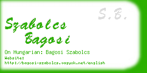 szabolcs bagosi business card